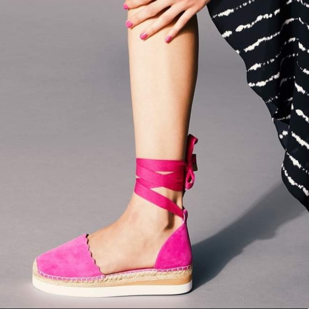 Vince Camuto pink brittie espadrille sanda…